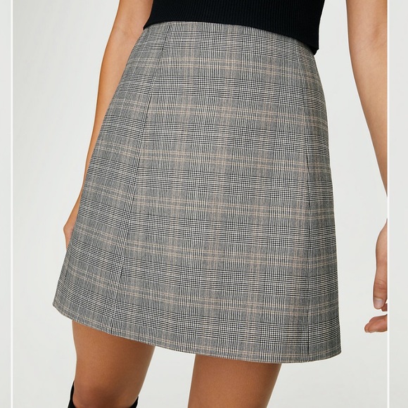 Babaton Modern Check Mini Skirt - Picture 2 of 4